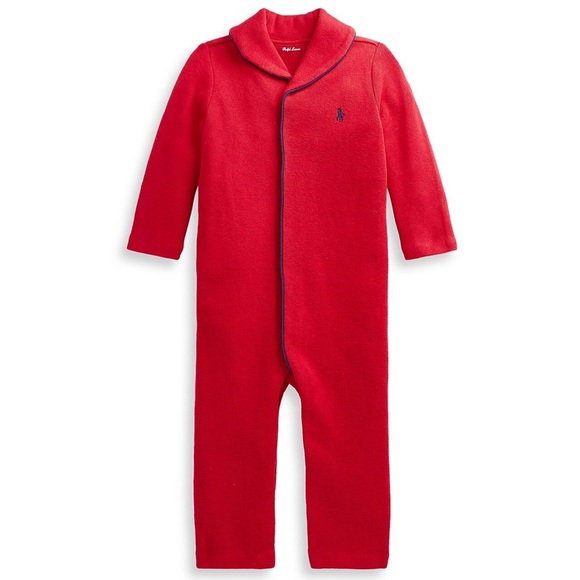 Ralph Lauren Baby French Ribbed Coverall - Picture 1 of 4